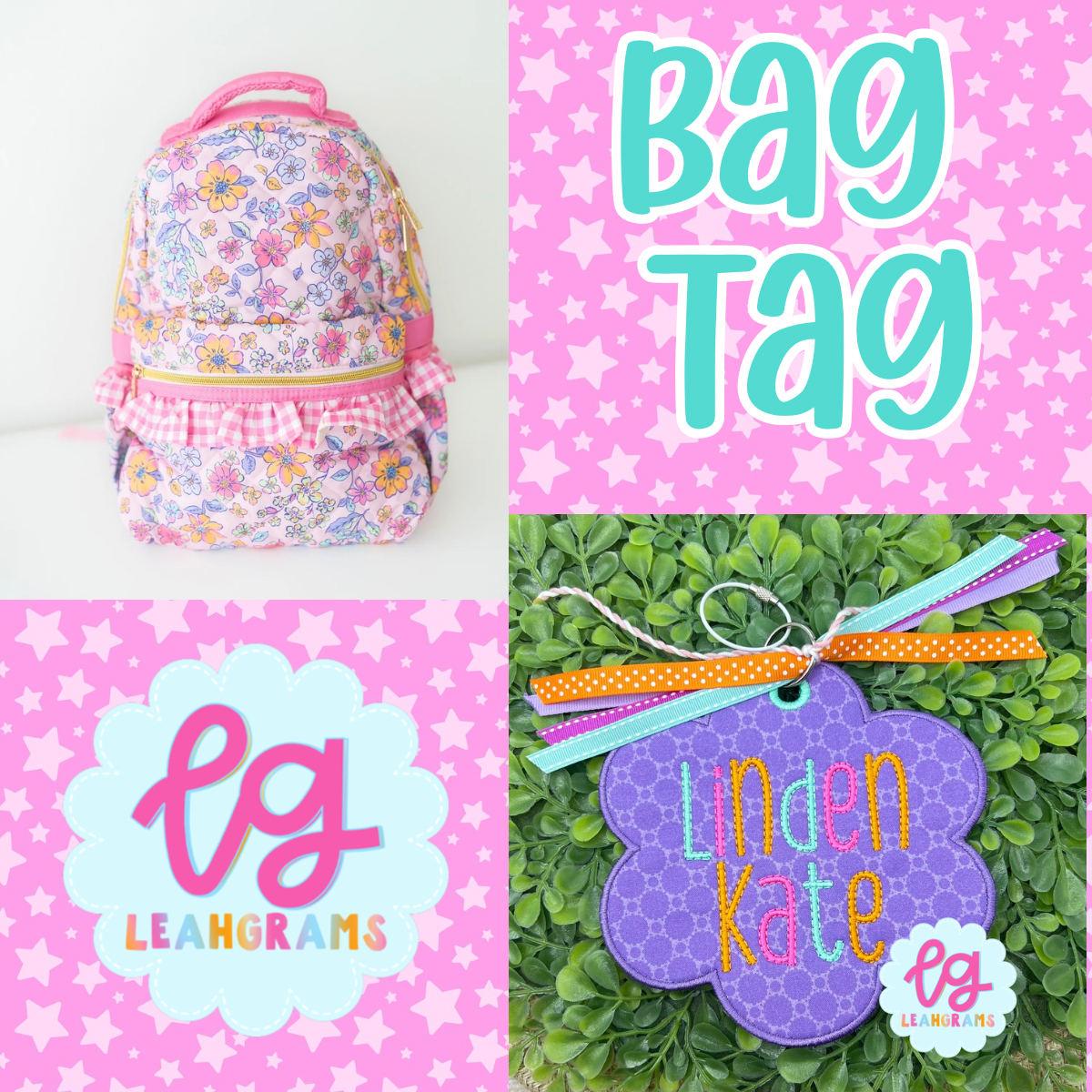 Round Scalloped-Edge Bag Tag