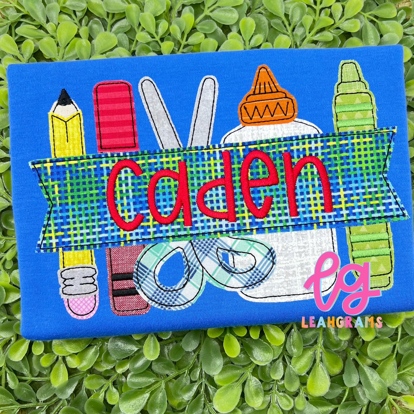 School Supplies Appliqué Shirt
