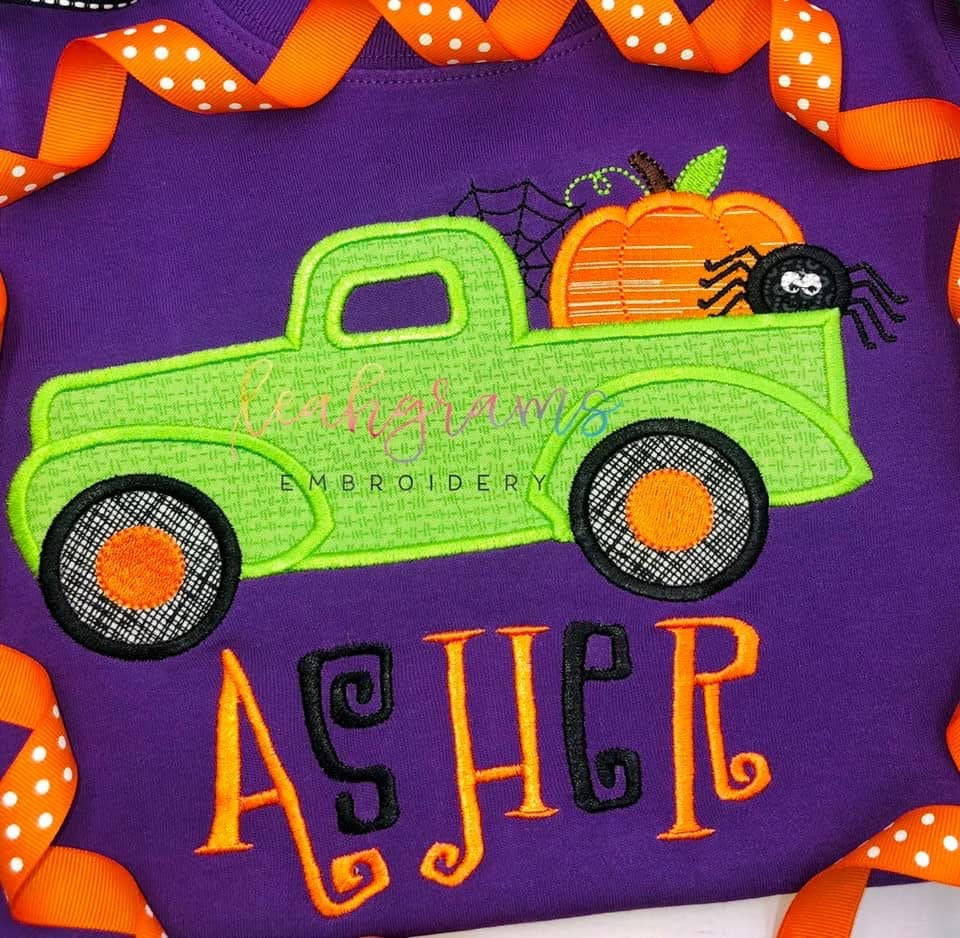 Pumpkin Pickup Name Shirt