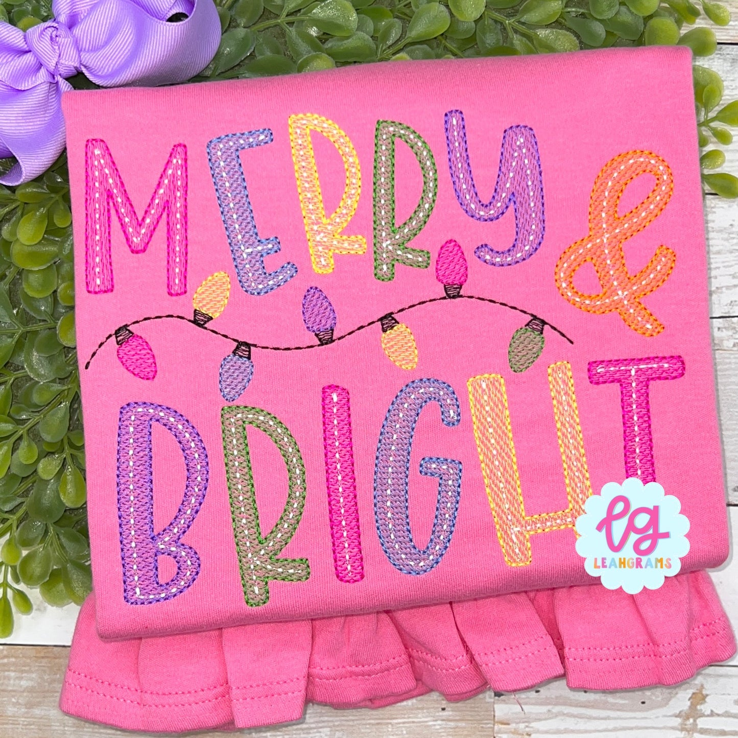 Merry and Bright Stitched Shirt