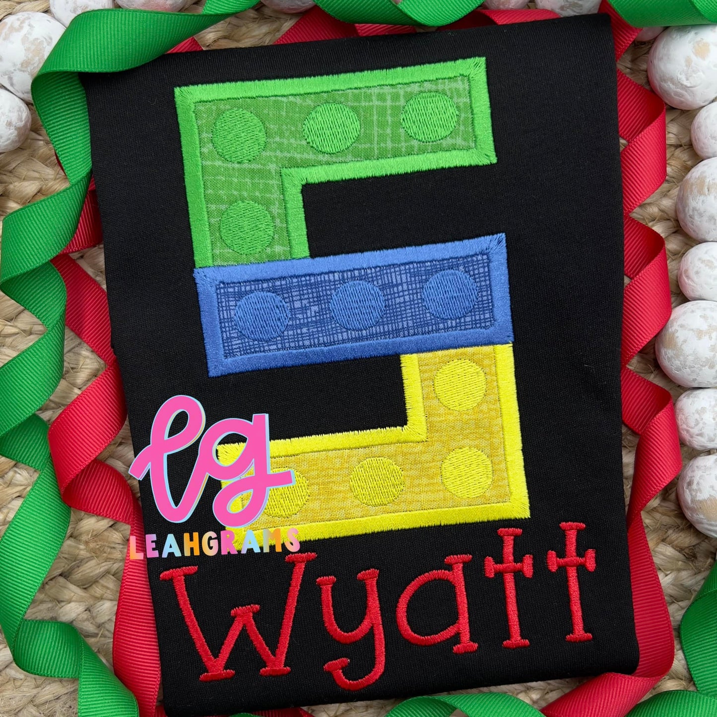 LEGO Applique Birthday Shirt