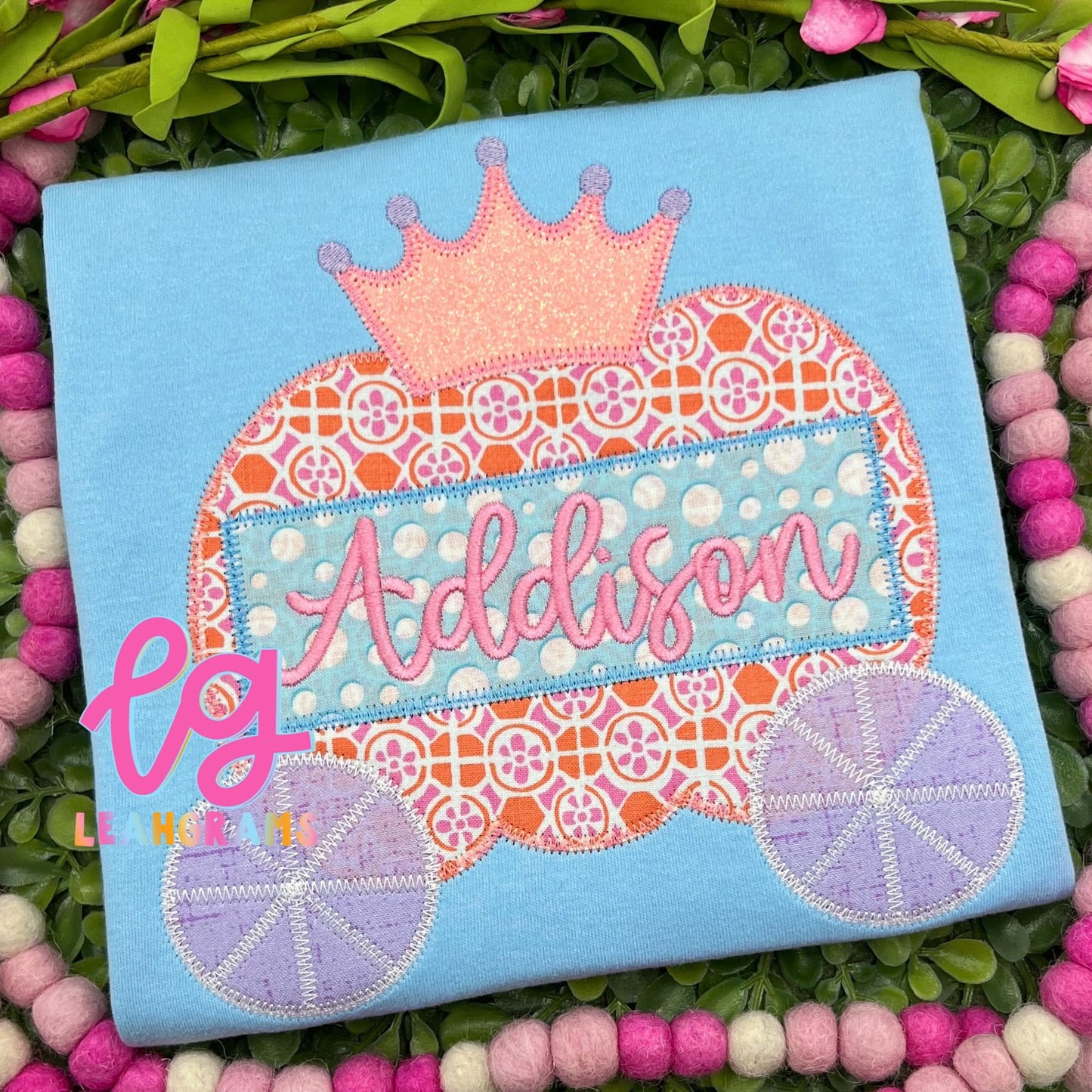 Carriage Pumpkin with Name Appliqué Shirt