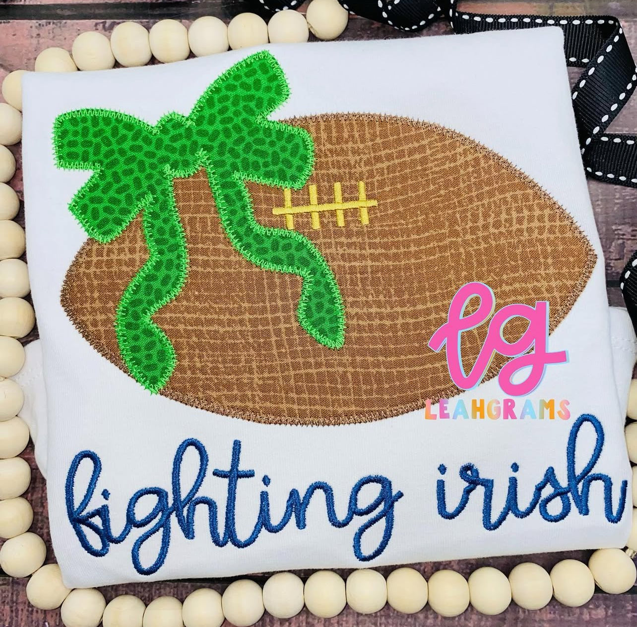 Ribbon Football with Stitched Team Name Shirt
