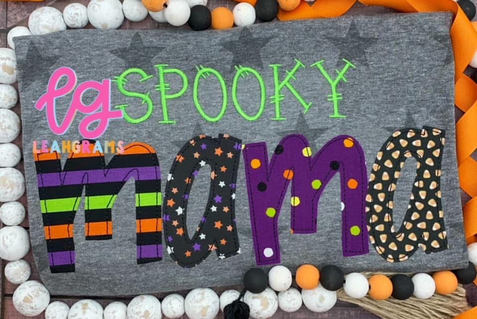 Spooky Mama Applique Shirt