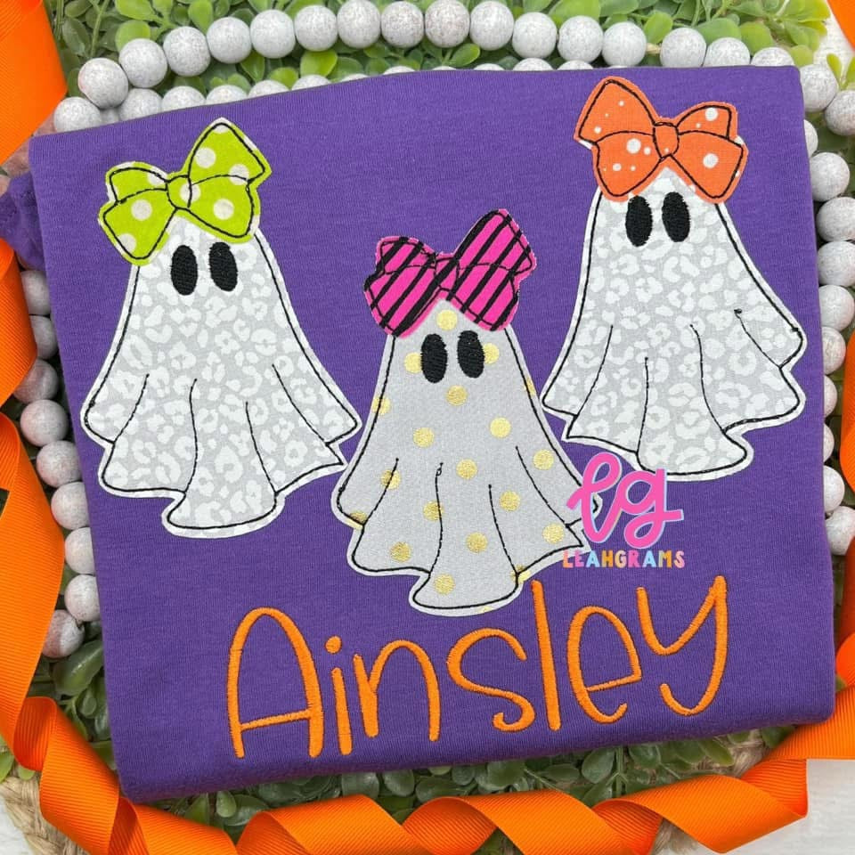 Ghost Trio with Bows Name Shirt