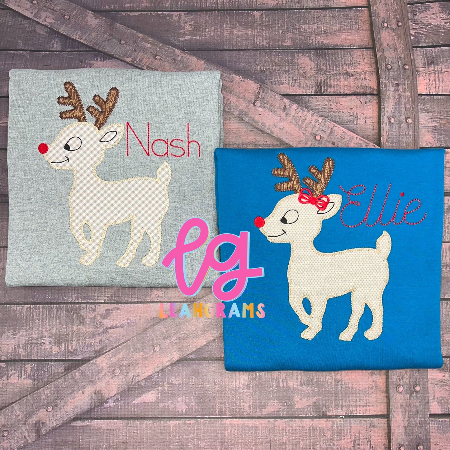 Classic Rudolph Applique Shirt (With or Without Bow)