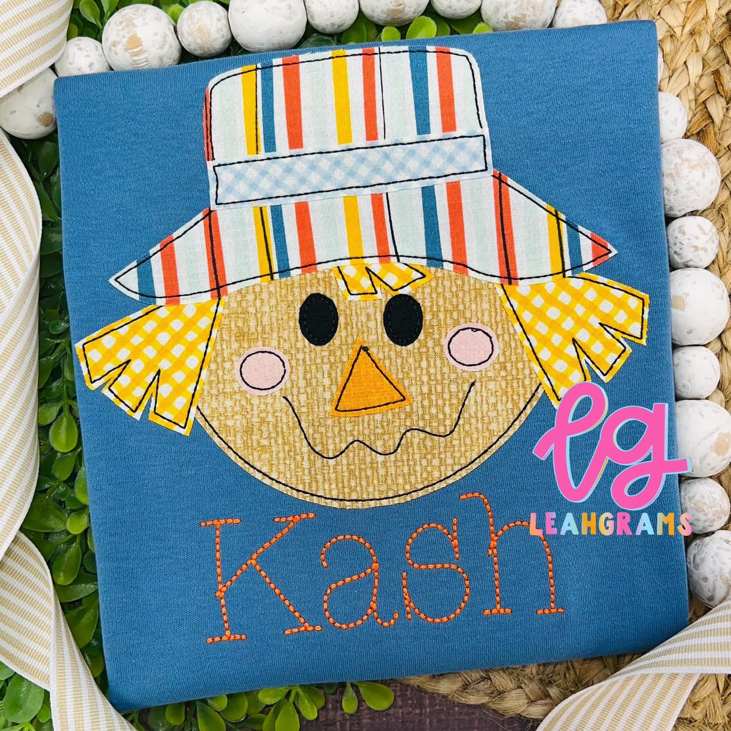 Scarecrow with Hat Name Shirt - Boy