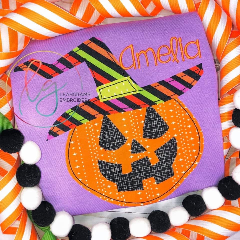 Witch Hat Pumpkin Name Shirt