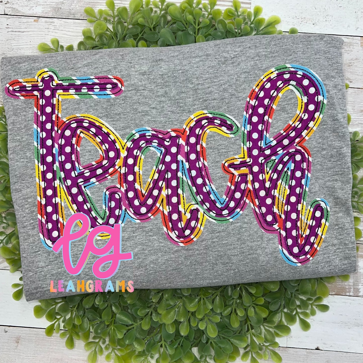 Teach Loop Font Appliqué Shirt