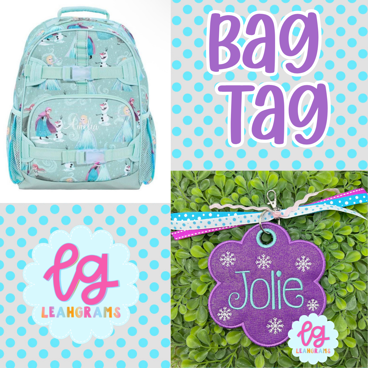 Snowflake-Detail Bag Tag