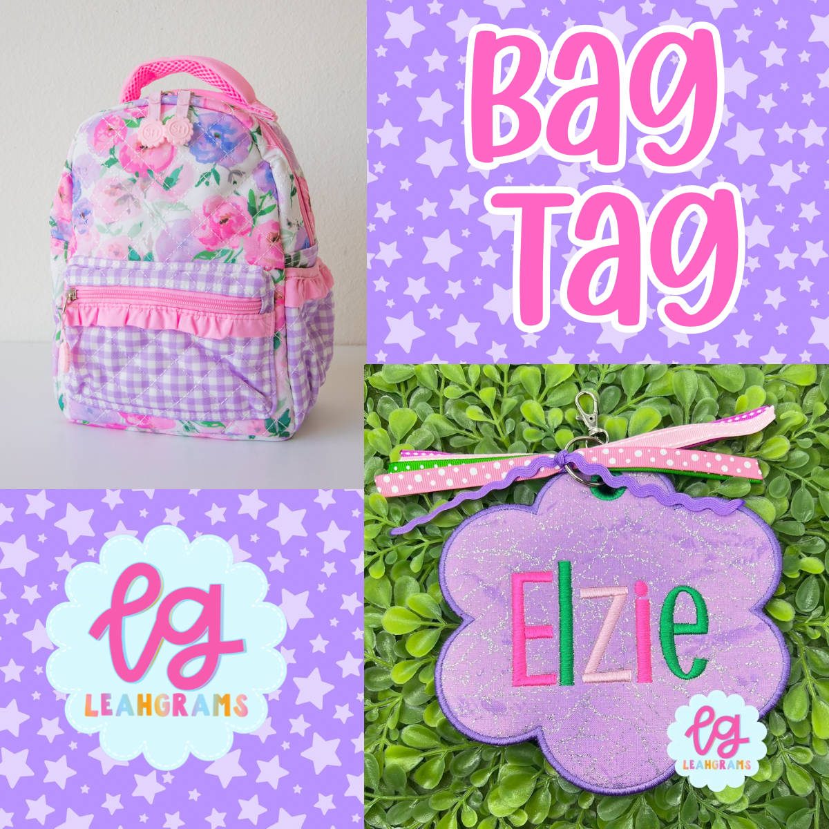 Round Scalloped-Edge Bag Tag