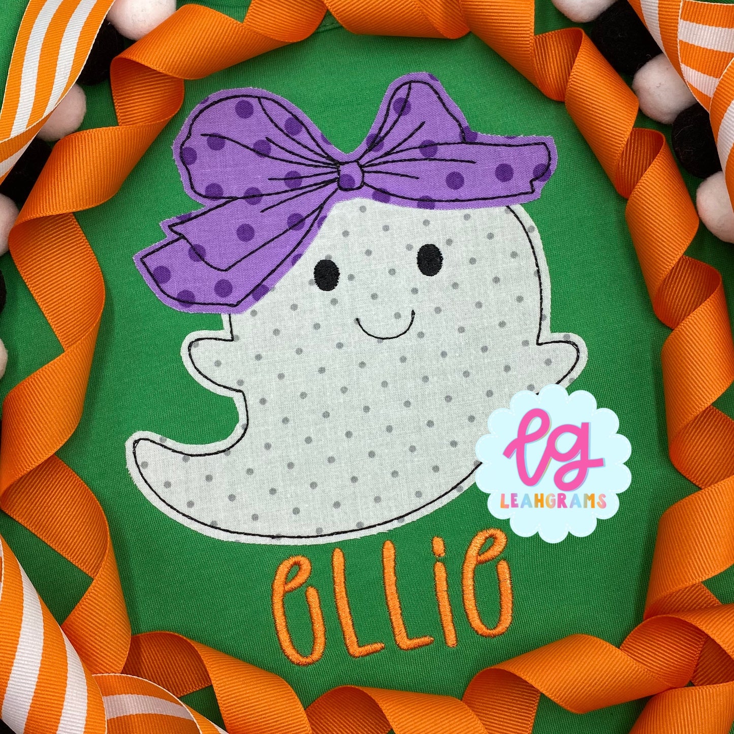 Friendly Ghost with Bow Name Shirt