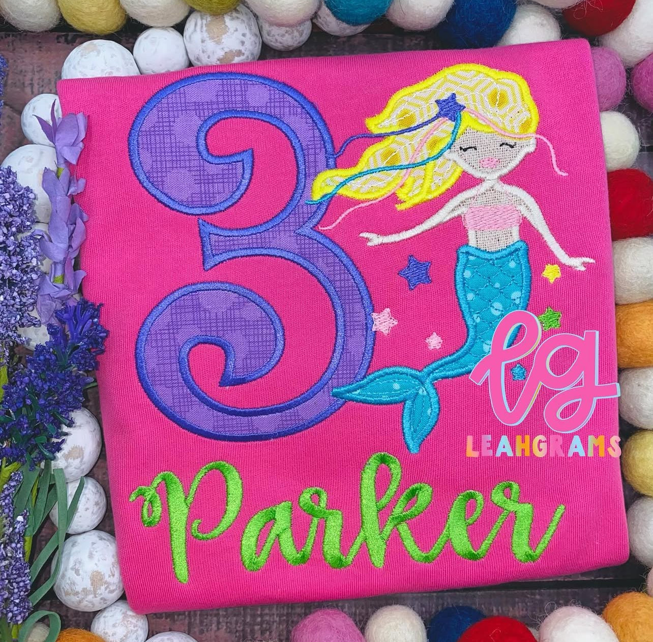 Flowy-Haired Mermaid Birthday Shirt