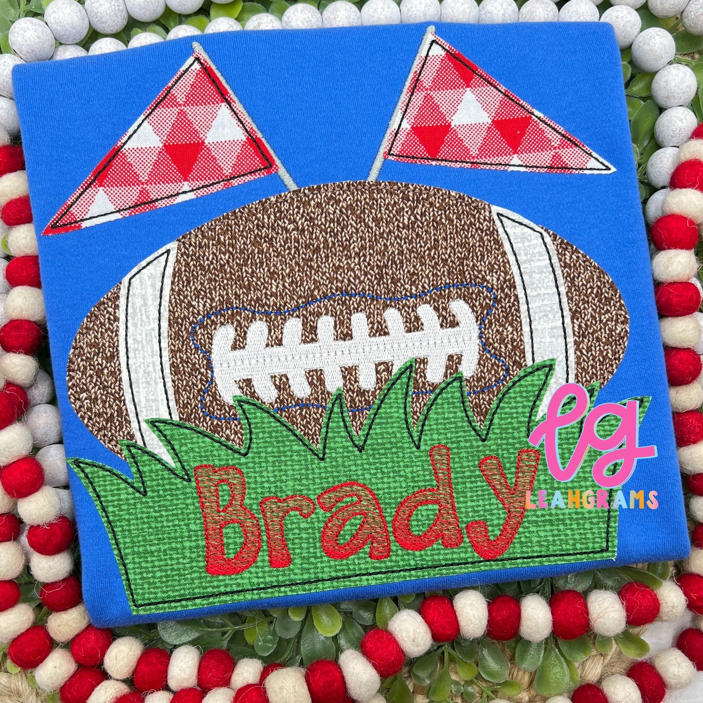 Football Flags Appliqué Shirt