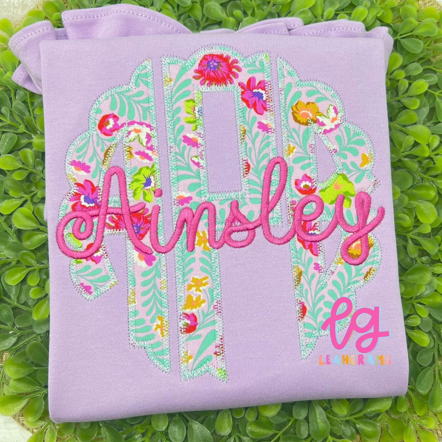 Applique Monogram with Thread Name