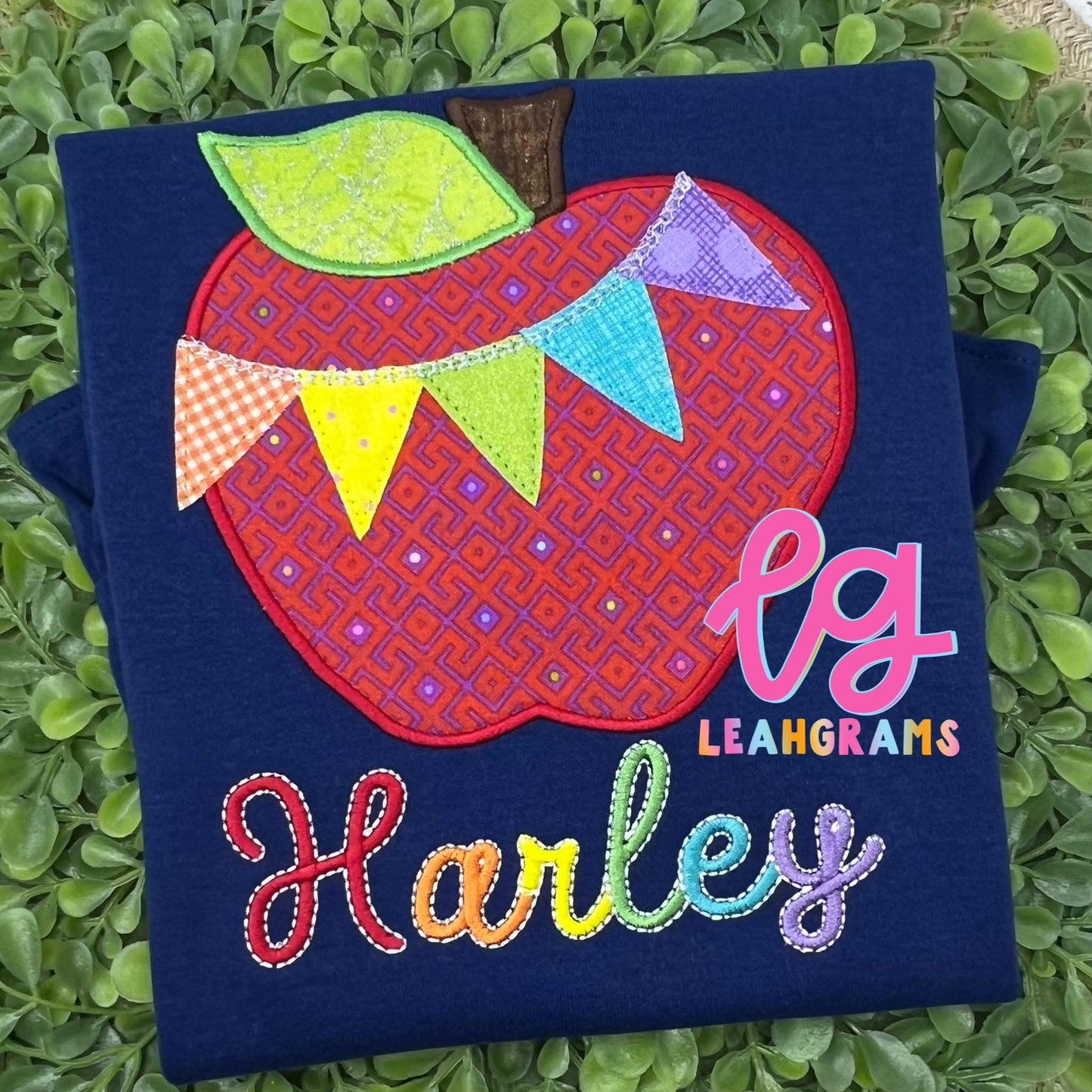 Colorful Pennant Apple Shirt