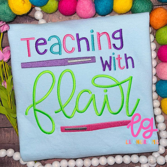 Teaching with Flair Thread Shirt