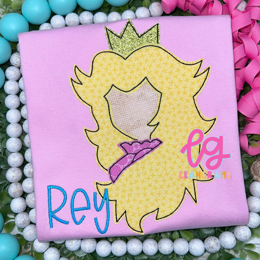 Inspired Applique Shirt- Princess Peach