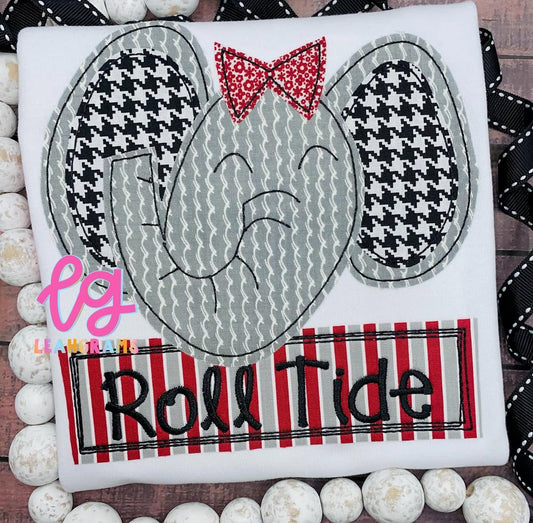Elephant with Bow Mascot Team Shirt
