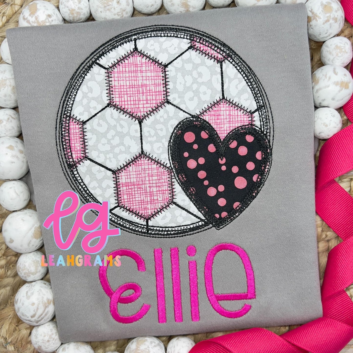 Soccer with Heart Applique Shirt