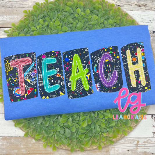 TEACH Blocks Applique Shirt