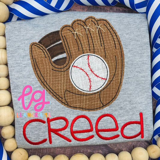 Baseball Glove with Name Shirt
