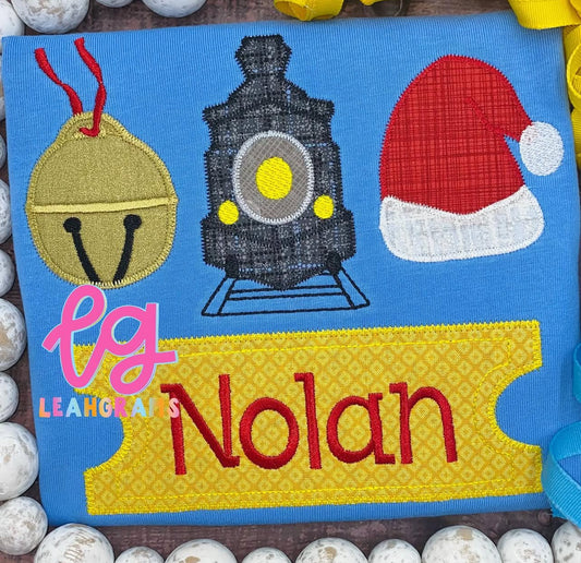 Polar Express-Inspired Applique Shirt