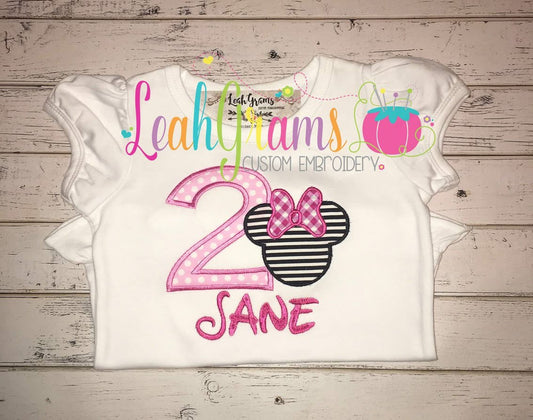 Girly Disney-Inspired Name Birthday Shirt