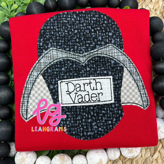 Inspired Applique Shirt- Darth Vader