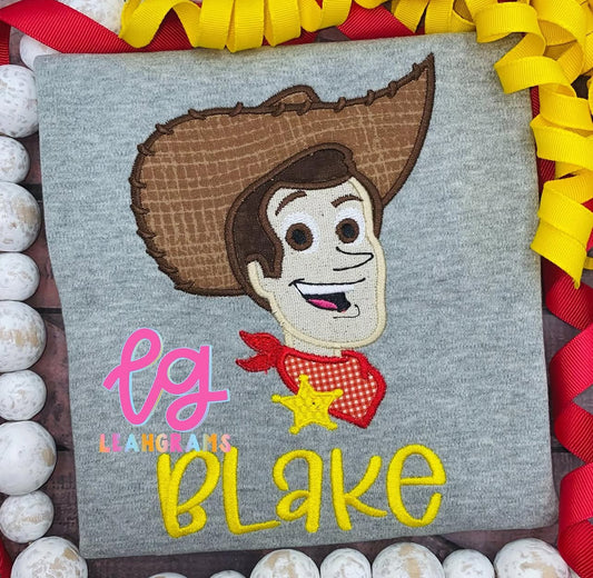 Inspired Applique Shirt- Sheriff Woody