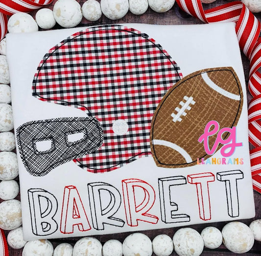 Football with Helmet Team Shirt