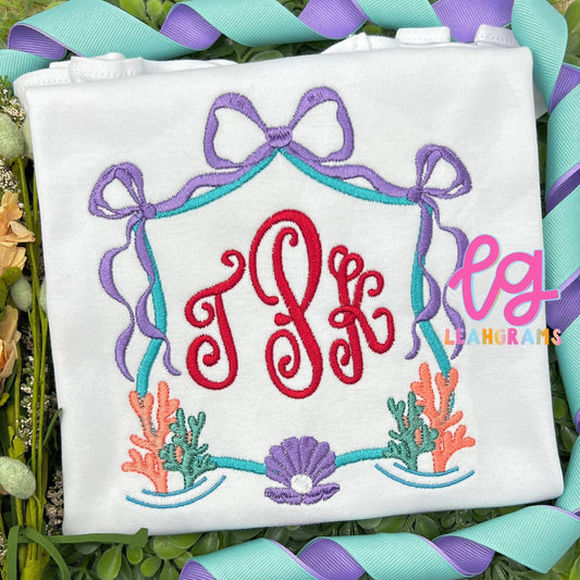 Inspired Applique Shirt- Under the Sea Monogram