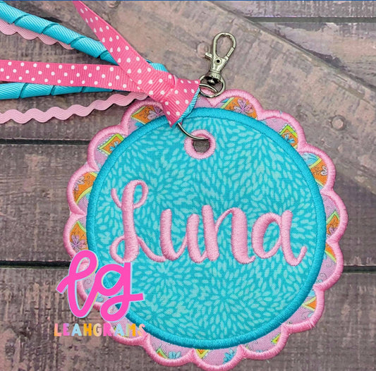 Scalloped Frame Bag Tag