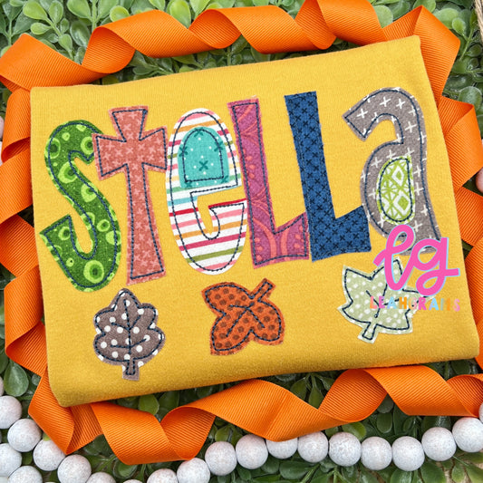 Fall Name Appliqué Shirt