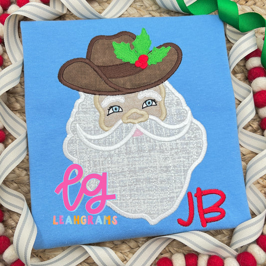Cowboy Santa Applique Shirt