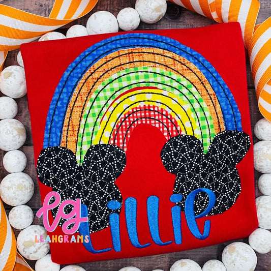 Inspired Applique Shirt- Disney Rainbow