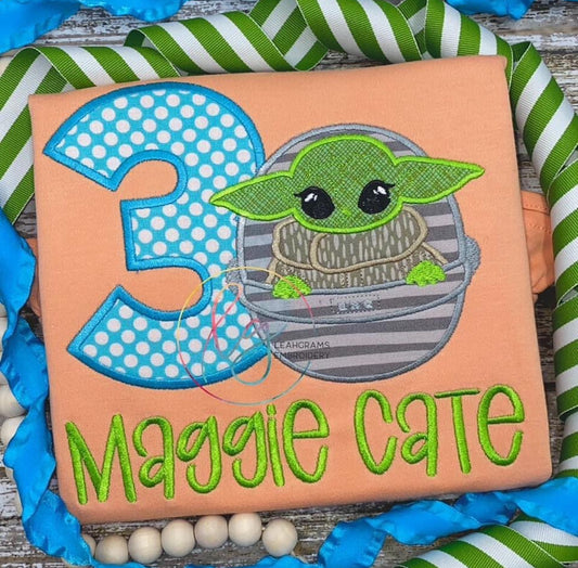 Baby Yoda Birthday Shirt