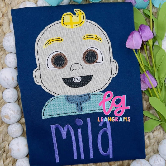 Inspired Applique Shirt- Cocomelon
