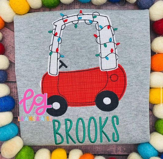 Cozy Coupe Christmas Applique Shirt