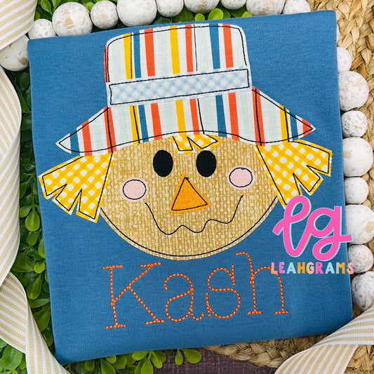 Scarecrow with Hat Name Shirt - Boy