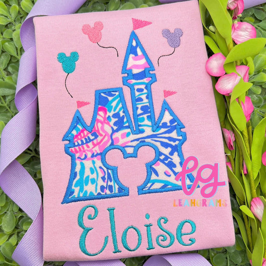 Inspired Applique Shirt- Cinderella’s Castle