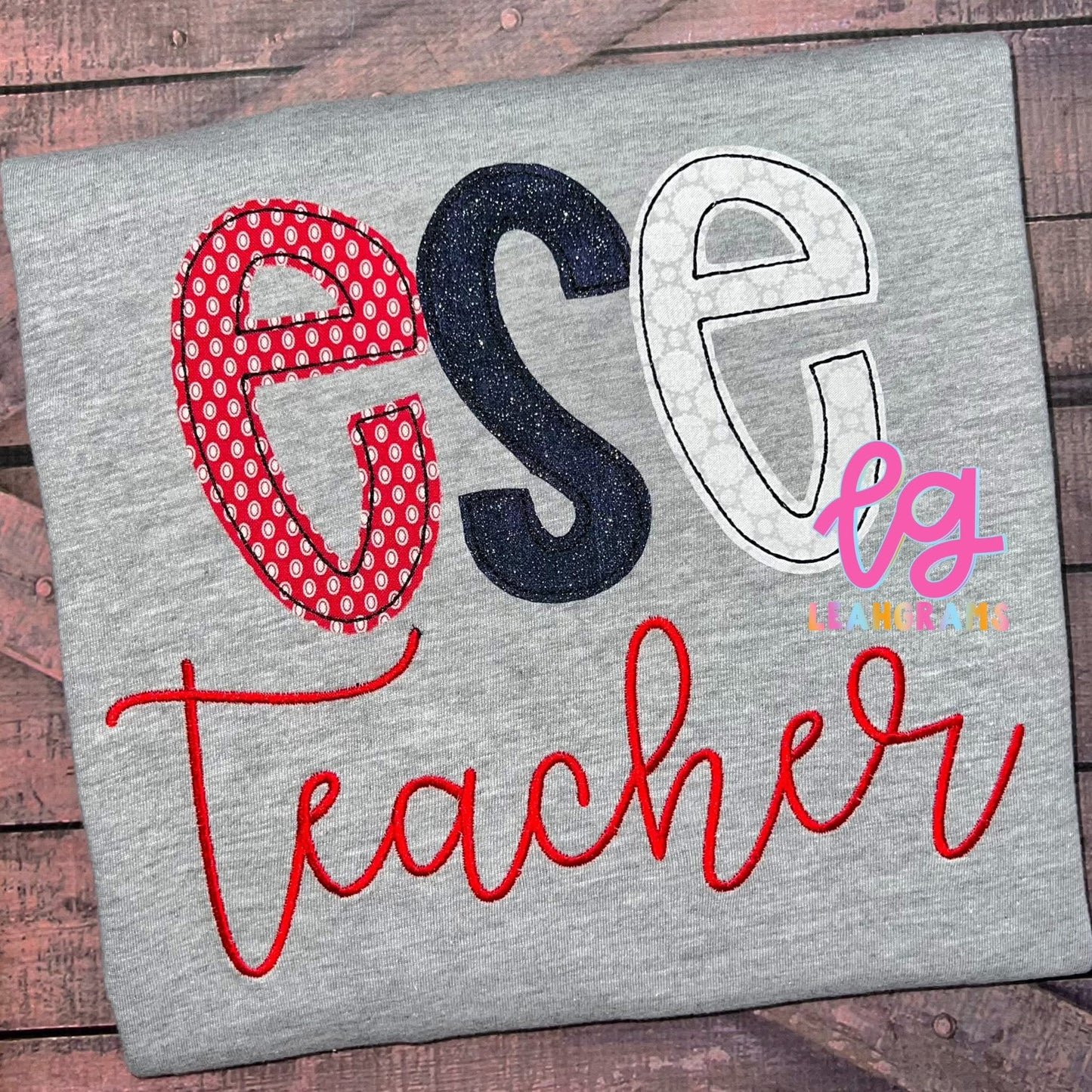 *Custom School Letters and Title* Cursive Appliqué Shirt