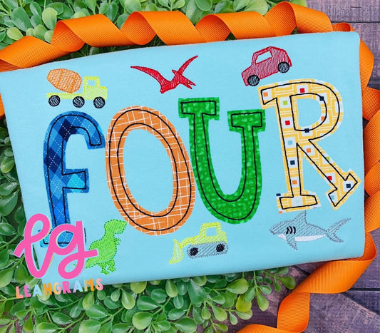 Fun Font with Minis Birthday Shirt