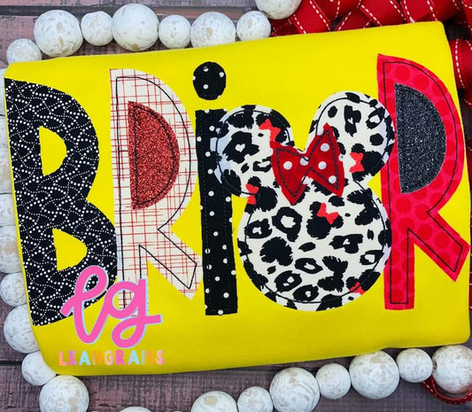 Inspired Applique Shirt- *Custom Name* Disney Font