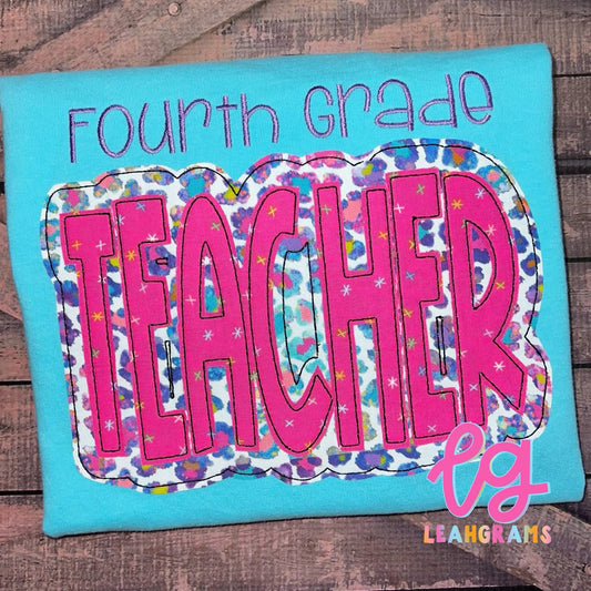 *Custom Grade* Teacher Appliqué Shirt