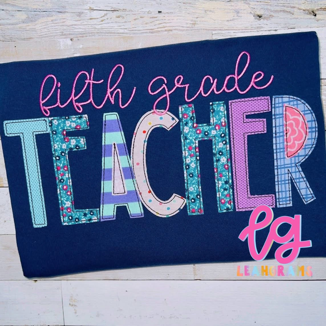 *Custom Grade* Cursive Teacher Appliqué Shirt