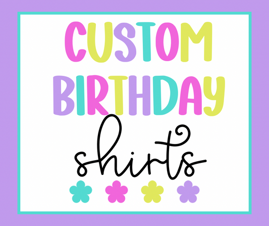 CUSTOM BIRTHDAY APPLIQUE SHIRT - CHILD
