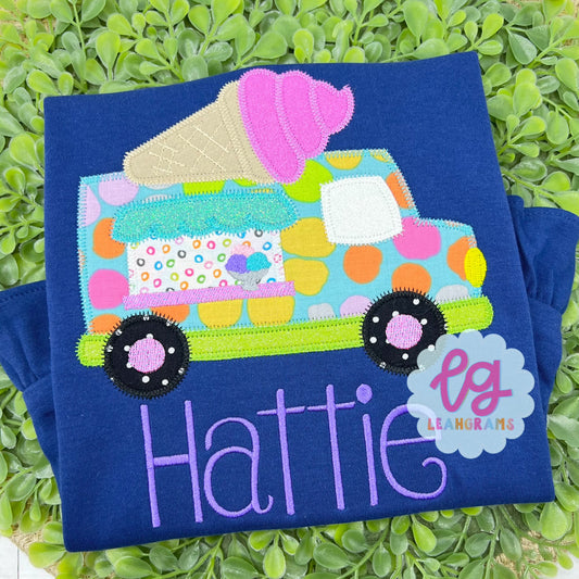 Ice Cream Truck Appliqué Shirt
